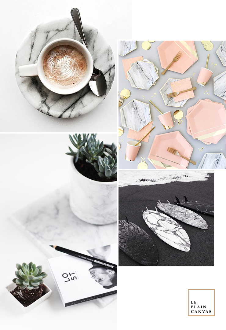 Mood Board | Marble Trends by Le Plain Canvas